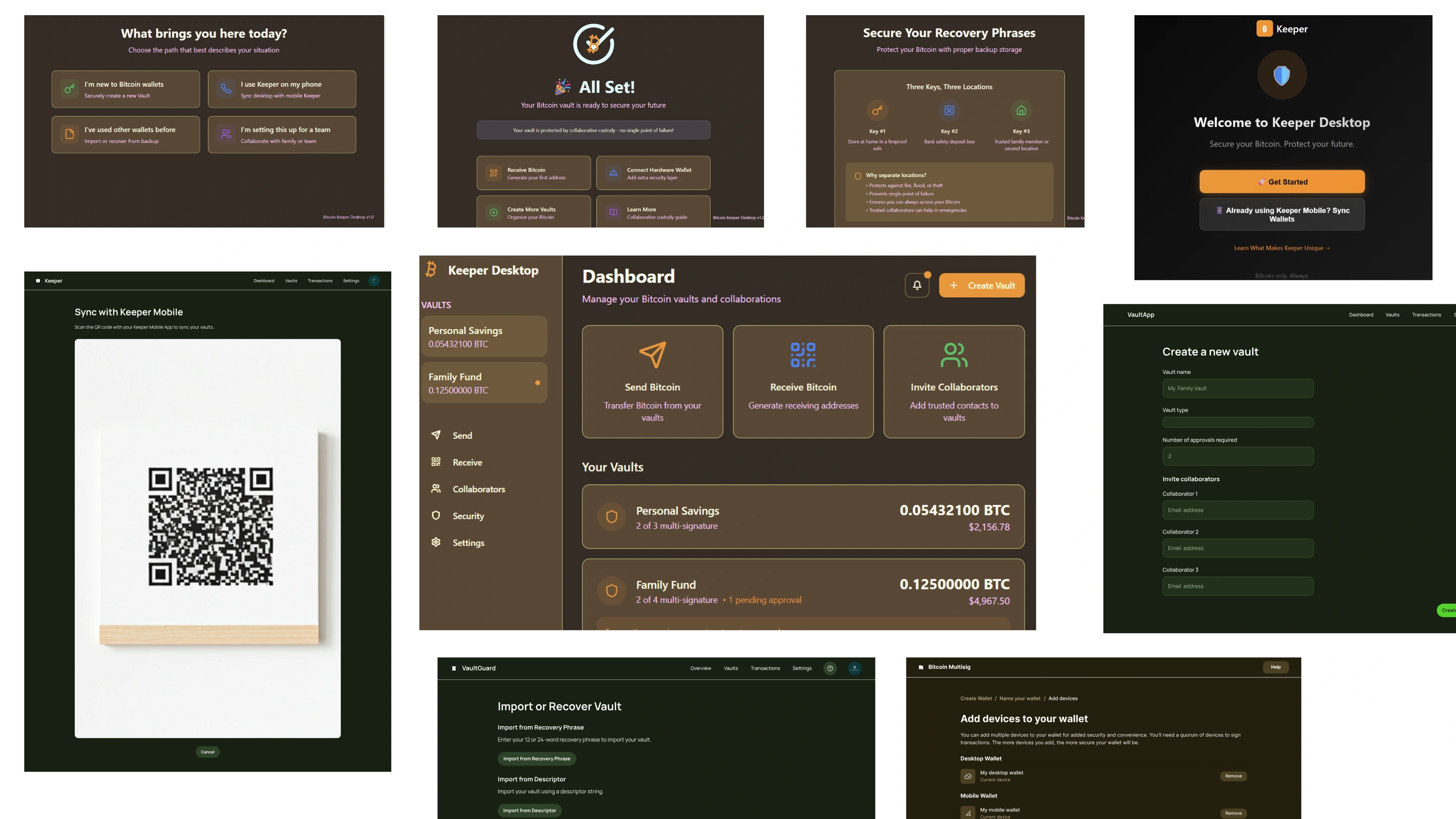 UI screens generated with AI tools