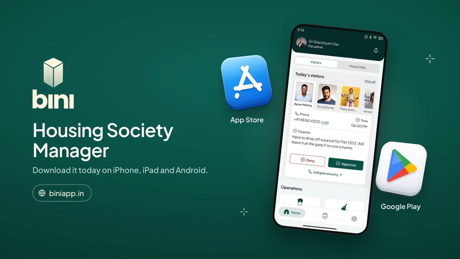 Draft 2: one phone with floating store icons and a malformed App Store glyph